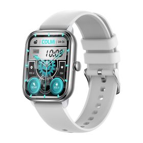 Exercise Heart Rate Meter Step Talk Music Full Screen Smartwatch (Color: Silver)