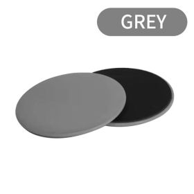 1pair Portable Fitness Exercise Sliding Disc; Abdominal Muscle Training Yoga Fitness Equipment (Color: grey)