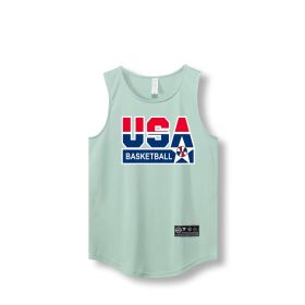 Loose Men Running Vest 2022 Outdoor street basketball Gym Sleeveless Letter Print Shirt Quick Dry Fitness Bodybuilding Tank Tops (Color: 870 vest2, size: L)