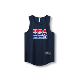 Loose Men Running Vest 2022 Outdoor street basketball Gym Sleeveless Letter Print Shirt Quick Dry Fitness Bodybuilding Tank Tops (Color: 870 vest8, size: M)