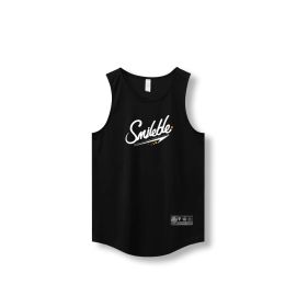 Loose Men Running Vest 2022 Outdoor street basketball Gym Sleeveless Letter Print Shirt Quick Dry Fitness Bodybuilding Tank Tops (Color: 870 vest16, size: L)