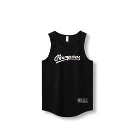 Loose Men Running Vest 2022 Outdoor street basketball Gym Sleeveless Letter Print Shirt Quick Dry Fitness Bodybuilding Tank Tops (Color: 870 vest20, size: 4XL)