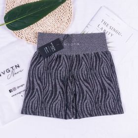 WILD High Waisted Shorts Seamless Outfits Women Workout Short Leggings Zebra Leopard Joga Fitness Clothing Tights Gym Wear Nylon (Color: Black Zebra, size: S Waist 26-27)