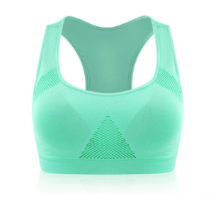 Women Running Sports Bra , Gym Fitness Women Seamless Padded Vest Tanks (Color: Green, size: XS)