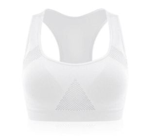 Women Running Sports Bra , Gym Fitness Women Seamless Padded Vest Tanks (Color: White, size: XS)