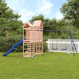 Outdoor Playset Solid Wood Douglas (Color: Brown)