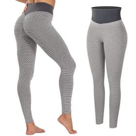 High Waist Yoga Pants Women's TIK Tok Leggings Butt Lifting Workout Tights Plus Size Sports Shapewear (Light Grey;  M) (size: Light Grey-XXL)