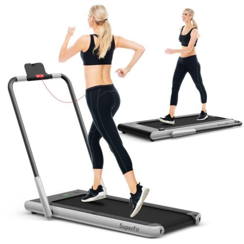 2.25 HP 2-in-1 Folding Walking Pad Treadmill with Remote Control and LED Display 2.25 HP 2-in-1 Folding Walking Pad Treadmill with Remote Control and LED Display